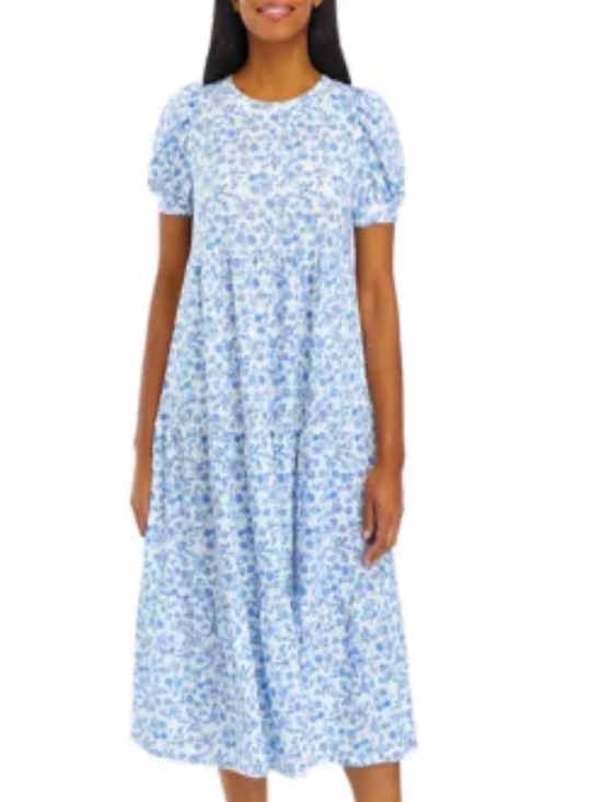 crown & ivy Dresses & Skirts - Light Blue Floral Midi Dress